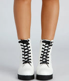 Feelin' Bold Lace-Up Booties