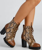 Sassy N' Fierce Snake Lug Booties