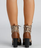 Sassy N' Fierce Snake Lug Booties