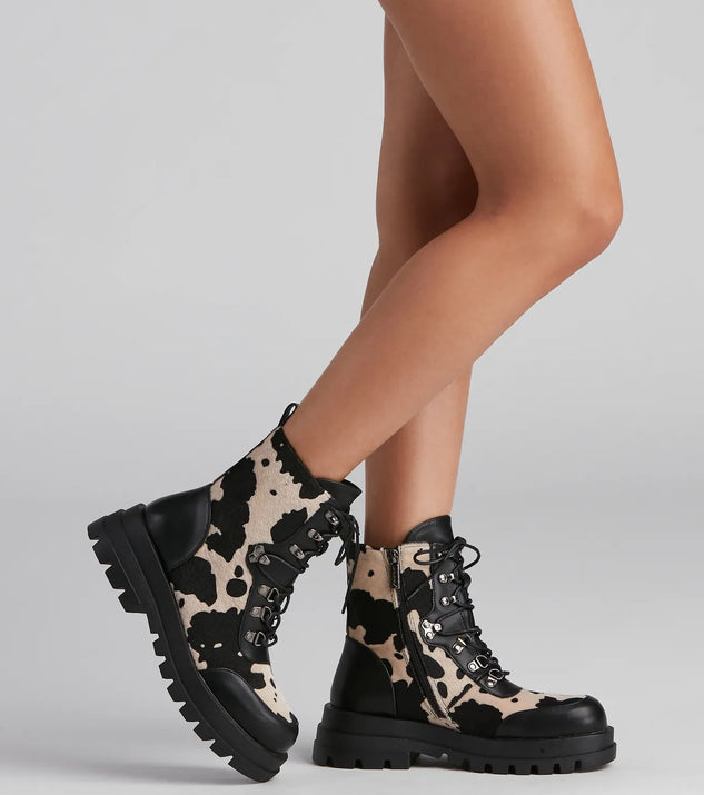 Don't Have A Cow Lug Booties Windsor - Main Image