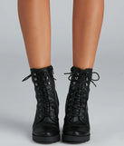 Wild Side Faux Leather Lug Boots