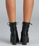 Wild Side Faux Leather Lug Boots