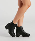Femme Edge Platform Lug Booties