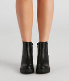 Femme Edge Platform Lug Booties