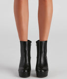 In The Details Faux Leather Platform Booties