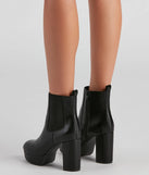 In The Details Faux Leather Platform Booties