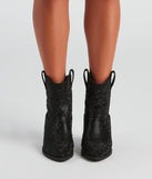 Glitzy Rhinestone Western Booties