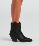 Glitzy Rhinestone Western Booties