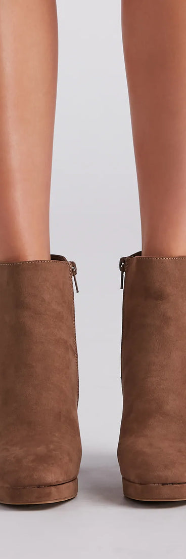 Autumn Perfection Faux Suede Booties