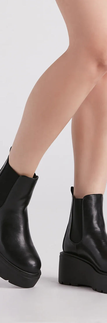 It's True Lug Platform Booties