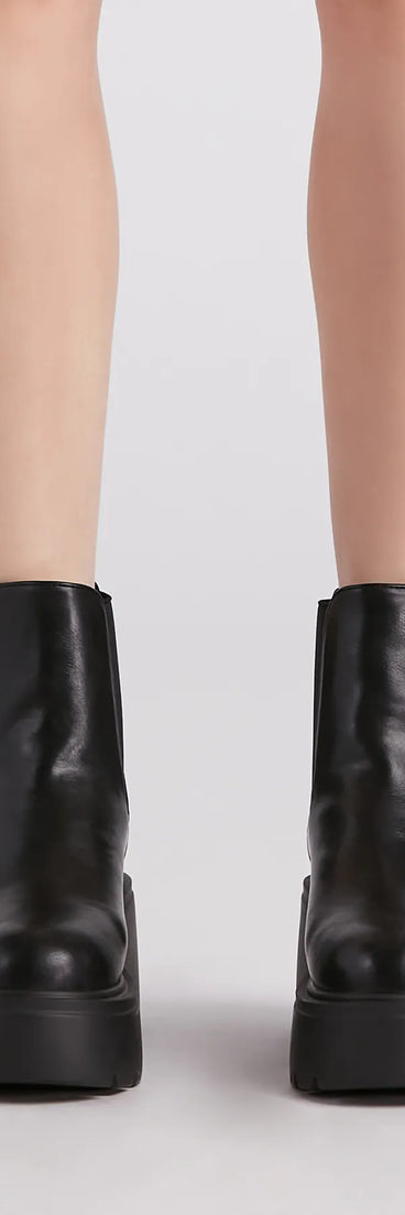 It's True Lug Platform Booties