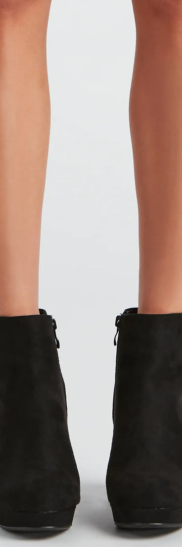 Sleek Ambition Faux Suede Booties