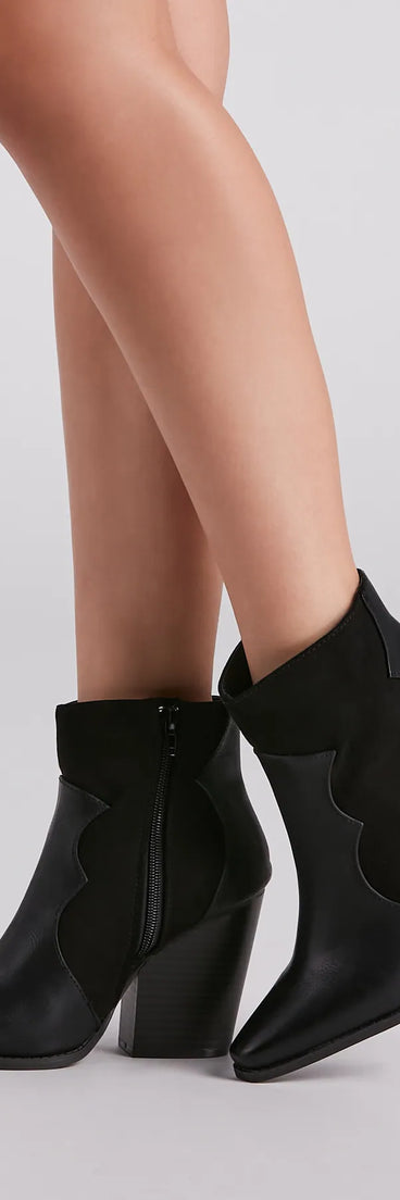 Western Chic Block Heel Booties
