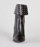 Stylishly Studded Faux Leather Stiletto Booties