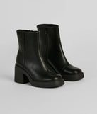Looking Sleek Platform Block Heel Booties