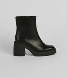 Looking Sleek Platform Block Heel Booties