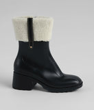 Chic Snow Bunny Faux Sherpa Rain Boots