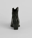 Western Glam Pearl Detail Ankle Booties