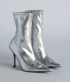 Point Me To Chic Rhinestone Stiletto Booties