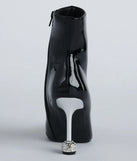 Glamorous Nights Patent Rhinestone Heel Booties