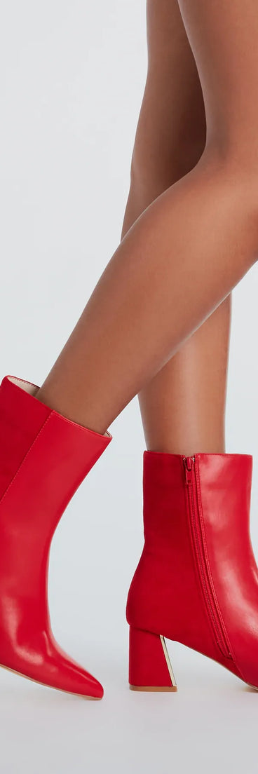 A Look To Remember Block Heel Booties