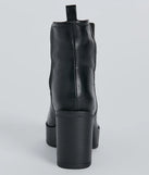 Next Level Style Faux Leather Platform Booties