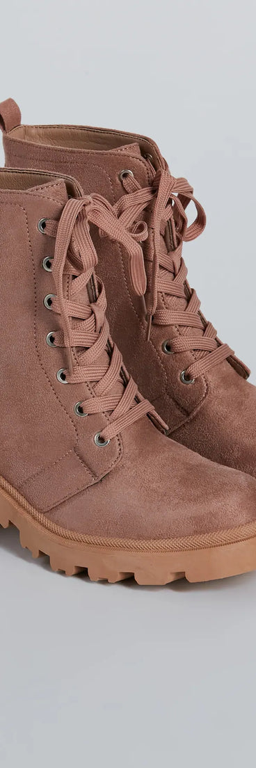 Winter Mode Lace-Up Platform Combat Boots
