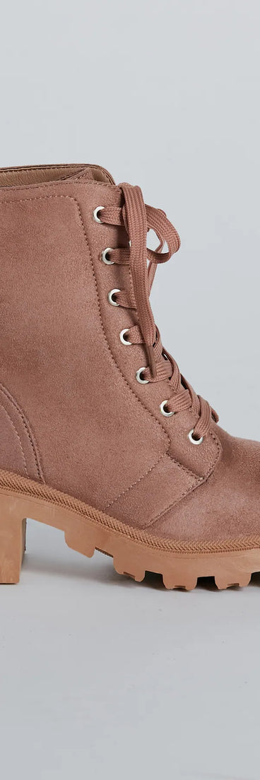 Winter Mode Lace-Up Platform Combat Boots