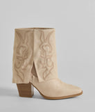 Country Vibes Faux Suede Foldover Cowboy Boots
