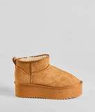 Cozy Feels Faux Sherpa Lined Platform Booties