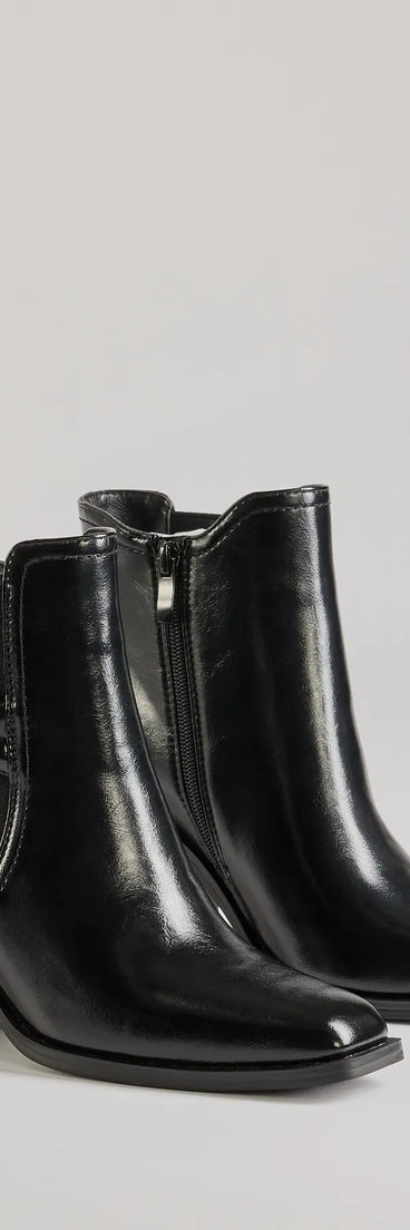 
Upgrade your style game for 2025 with the Edgy Fave Buckle Strap Faux Leather Ankle Booties in black, perfect for any fashion-forward wardrobe.