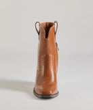 The Chic Western Studded Faux Leather Booties in tan brings edge and energy to your vibe, ready to elevate any festival look or concert outfit.
