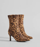 Fierce Strut Leopard Print Stiletto Booties