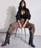 
Upgrade your style game for 2025 with the Trendy Scrunched Faux Leather Boots in gray, perfect for any fashion-forward wardrobe.