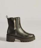 
Upgrade your style game for 2025 with the Grit And Glam Faux Leather Combat Lug Booties in black, perfect for any fashion-forward wardrobe.