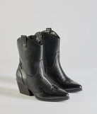 
Upgrade your style game for 2025 with the Edgy-Chic Faux Leather Western Booties in black, perfect for any fashion-forward wardrobe.