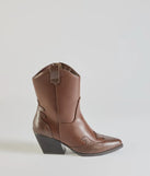 
Upgrade your style game for 2025 with the Edgy-Chic Faux Leather Western Booties in brown, perfect for any fashion-forward wardrobe.