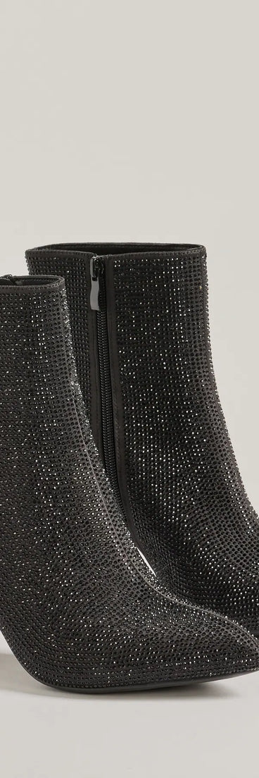 Sparkle Glam Rhinestone Ankle Booties