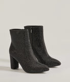 Sparkle Glam Rhinestone Ankle Booties