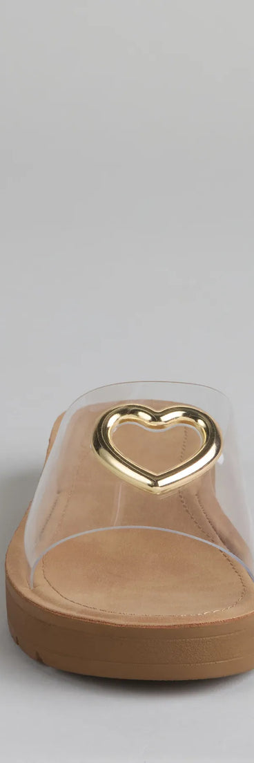 Heart Eyes Only Slide Sandals