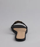 Chic And Sleek Square Strappy Flat Sandals