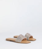 Always Shine Rhinestone Strappy Flat Sandals