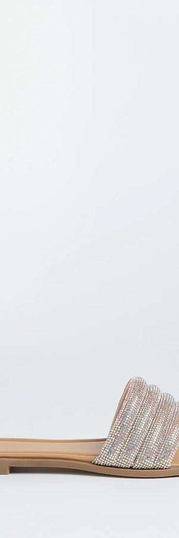 Elevate warm-weather looks with Always Shine Rhinestone Strappy Flat Sandals in nude, a pair of trendy sandals bringing chic, modern flair to every step.