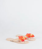 On Vacay Flower Strap Jelly Sandals