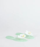On Vacay Flower Strap Jelly Sandals