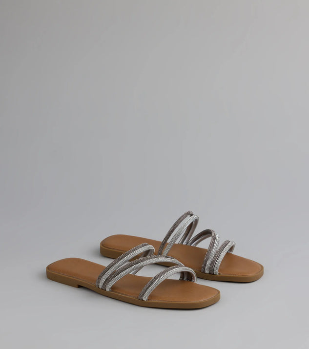 Sparkling Delight Rhinestone Strappy Sandals