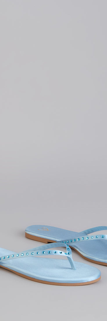 Casual Glow Satin Thong Sandals