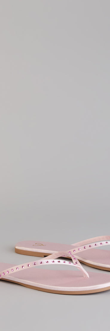 Casual Glow Satin Thong Sandals