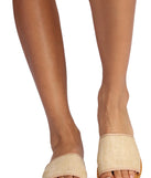 Island Life Raffia Slides