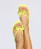 Bow Knows Studded Jelly Sandals
